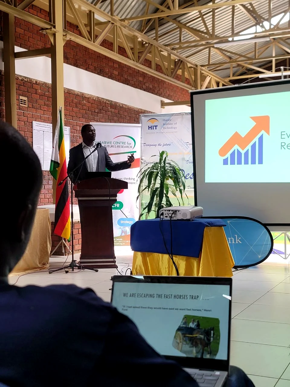 Professional presentation at a research and technology event